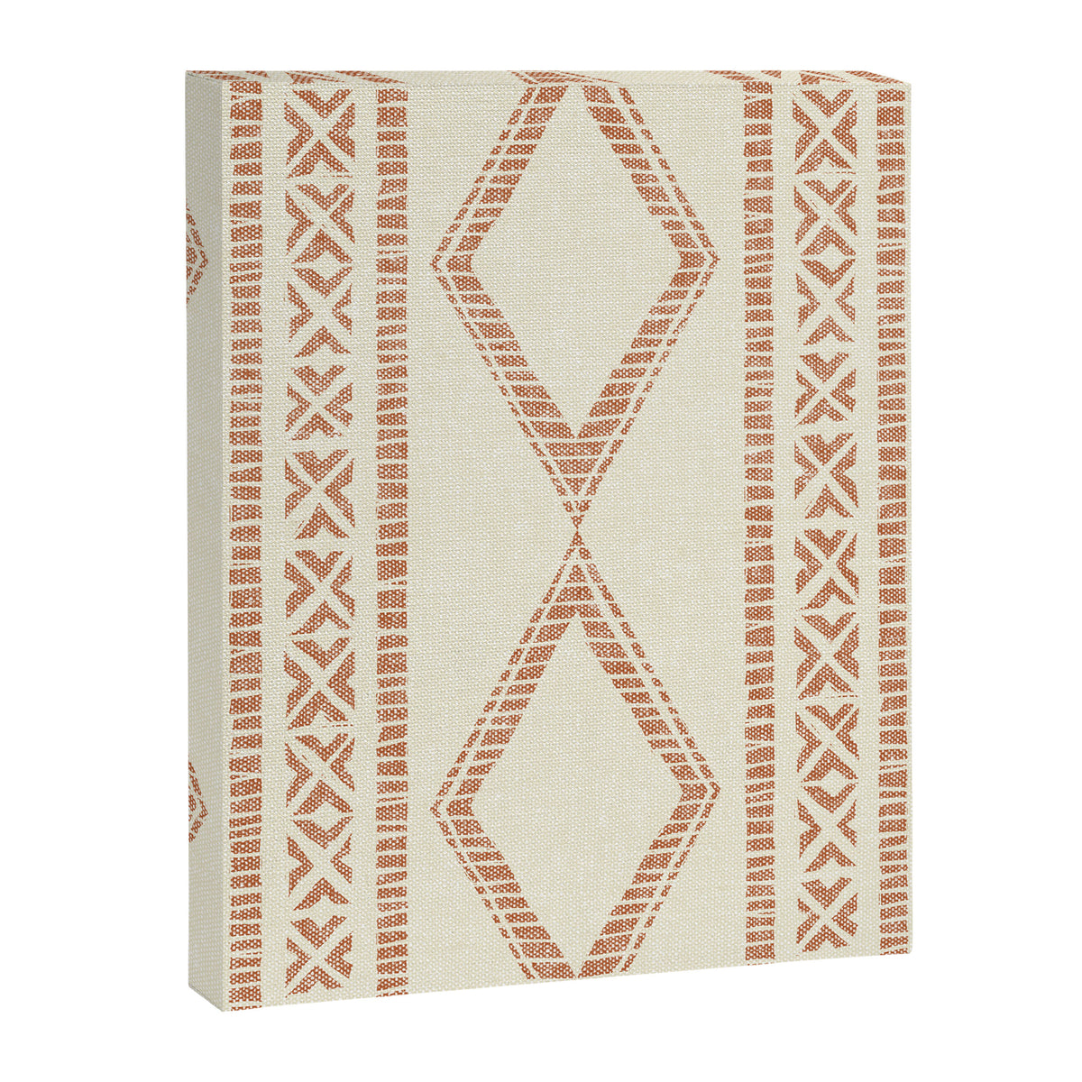 oceania diamond stripes - ginger on cream Canvas Print Gallery Image 8
