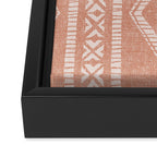 oceania diamond stripes - terracotta Framed Canvas Print Gallery Image 3
