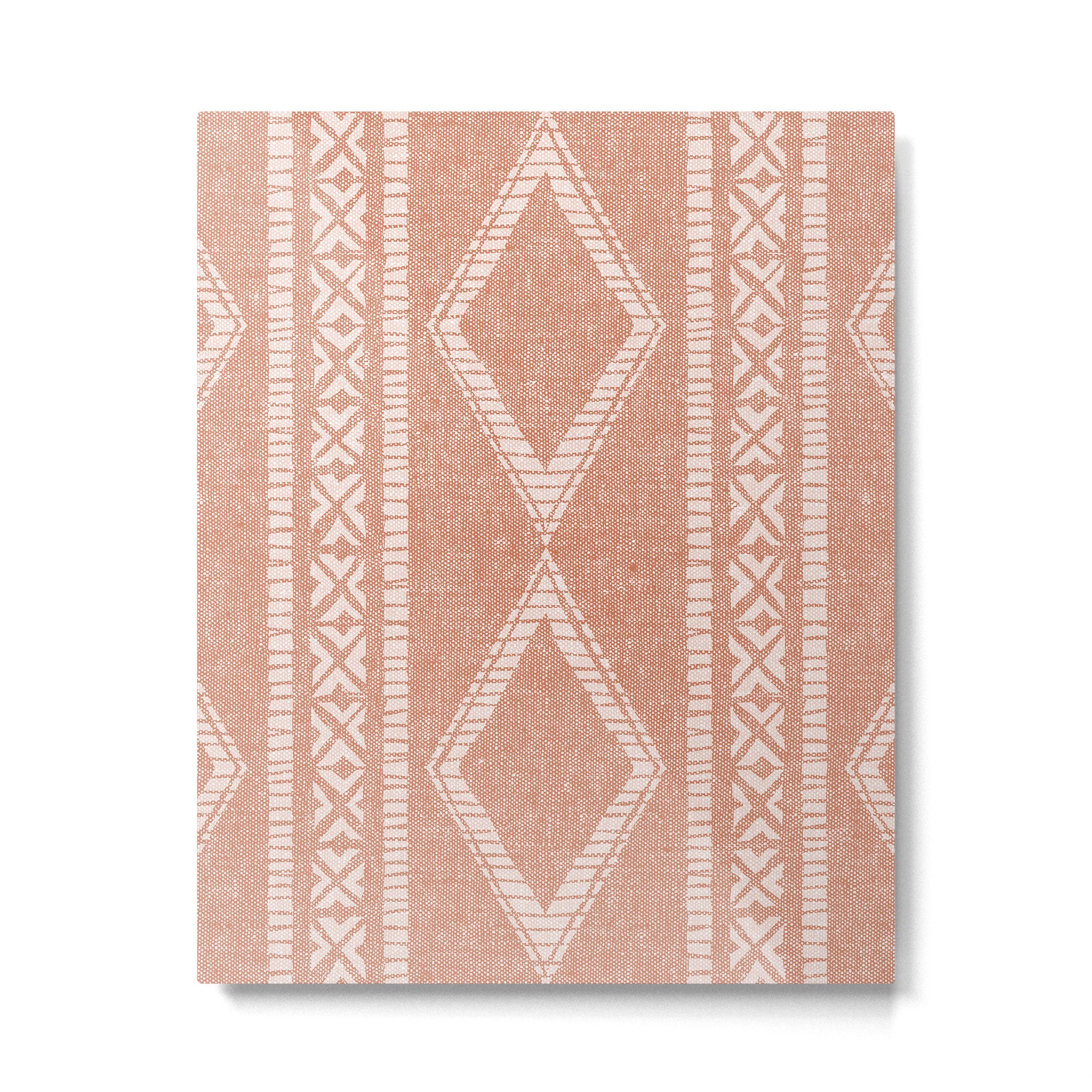 oceania diamond stripes - terracotta Metal Print Gallery Image 6