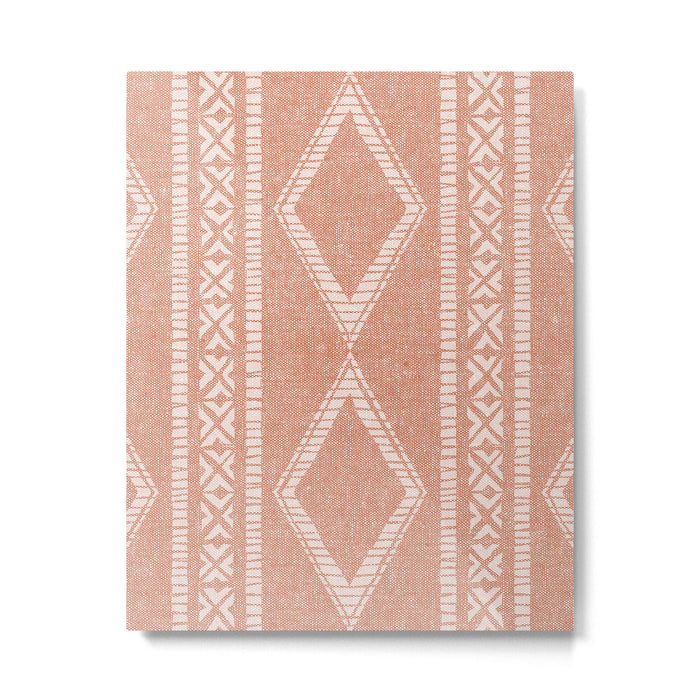 oceania diamond stripes - terracotta Metal Print Gallery Image 1