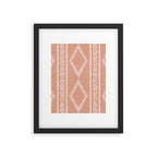 oceania diamond stripes - terracotta Framed Art Print Gallery Image 6