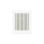 oceania vertical stripes - navy blue on cream Art Print Gallery Image 1