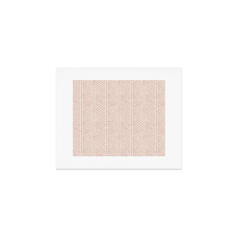 Organic Chevron in Rose Art Print Gallery Image 1