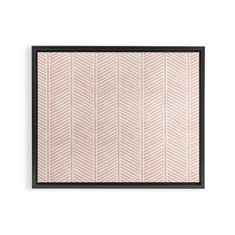 Organic Chevron in Rose Framed Canvas Print Gallery Image 8