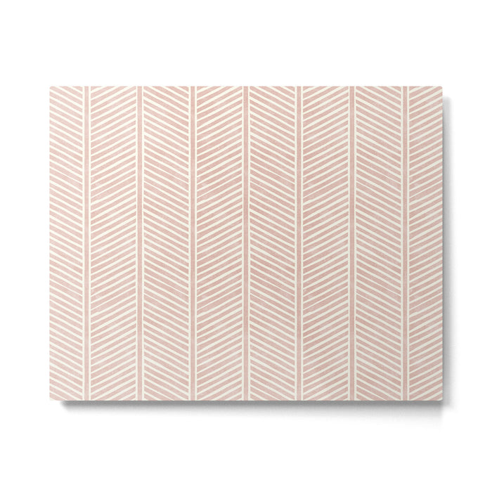 Organic Chevron in Rose Metal Print Gallery Image 1