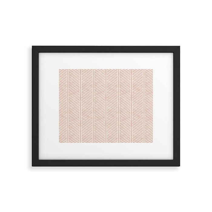 Organic Chevron in Rose Framed Art Print Gallery Image 1