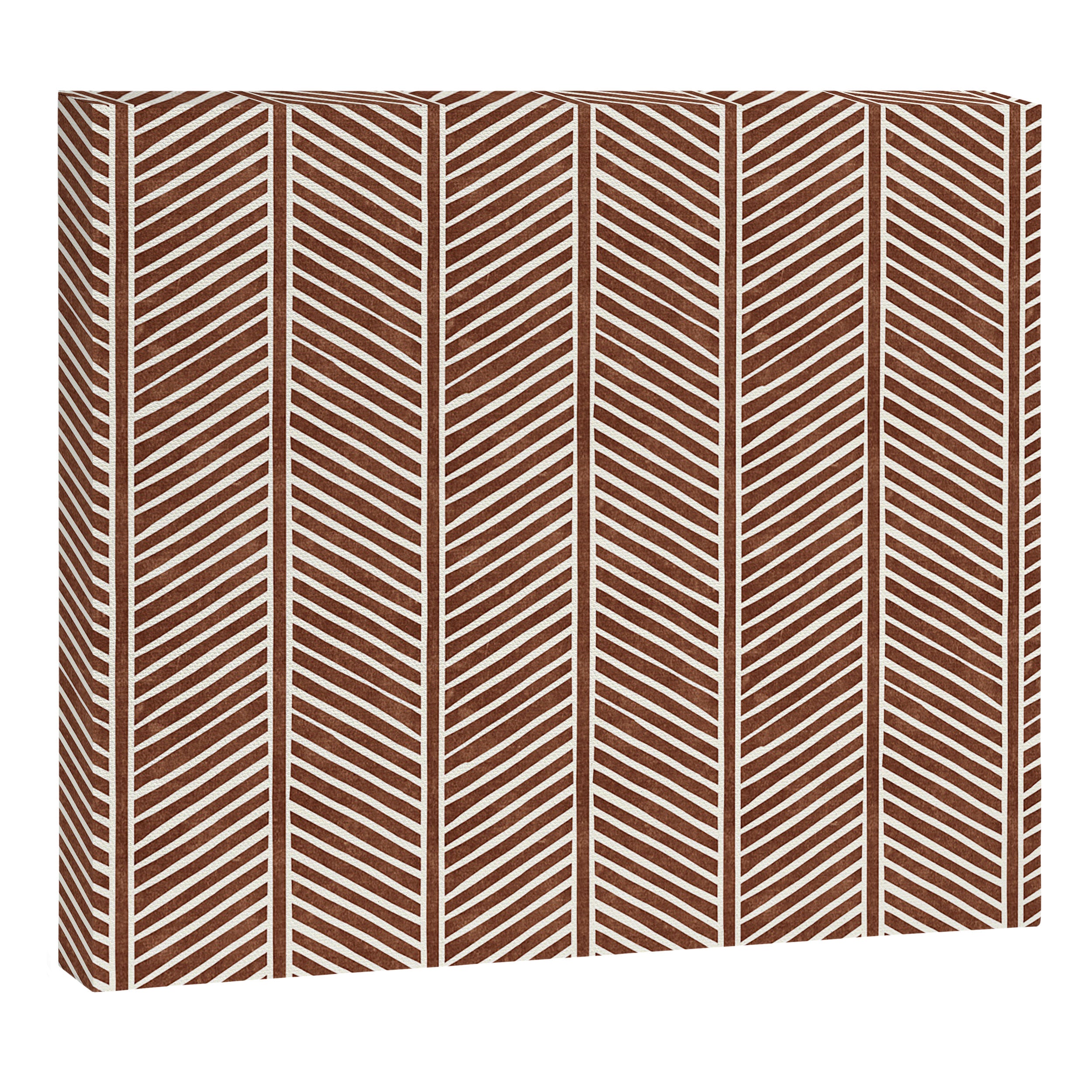 Organic Chevron on Brandywine Canvas Print Gallery Image 8