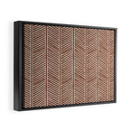 Organic Chevron on Brandywine Framed Canvas Print Gallery Image 2
