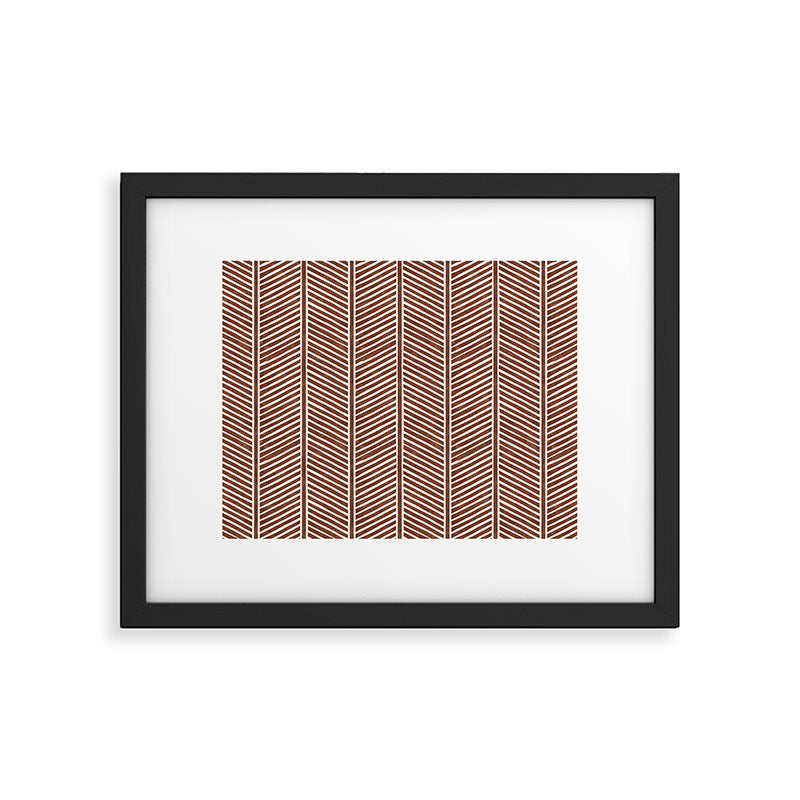 Organic Chevron on Brandywine Framed Art Print Gallery Image 6