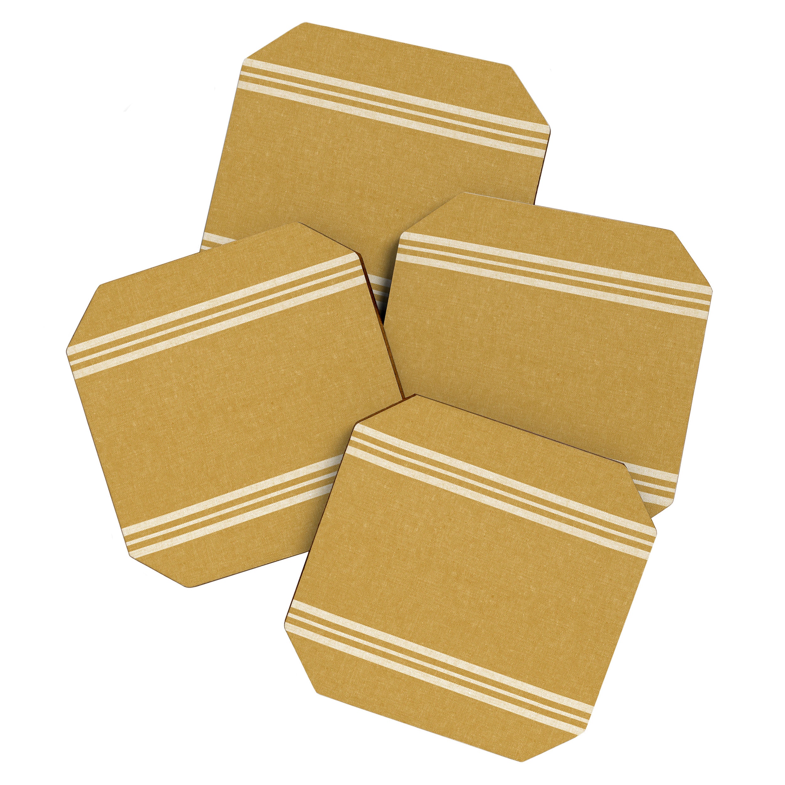 pimlico stripes - mustard yellow Coaster Gallery Image 1