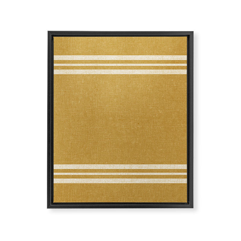 pimlico stripes - mustard yellow Framed Canvas Print Gallery Image 8