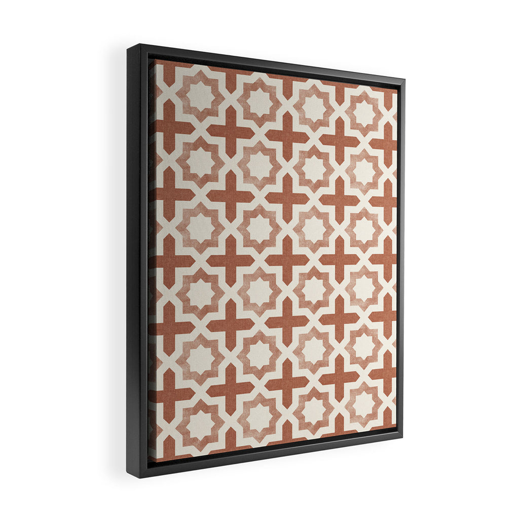 river stars - multi terracotta Framed Canvas Print Gallery Image 2