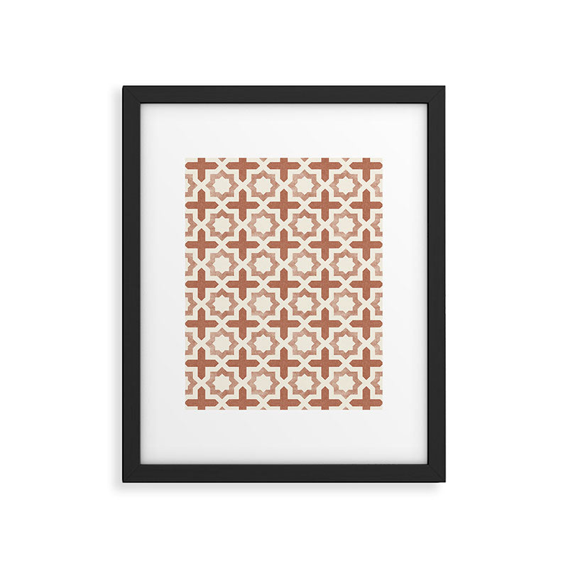 river stars - multi terracotta Framed Art Print Gallery Image 6