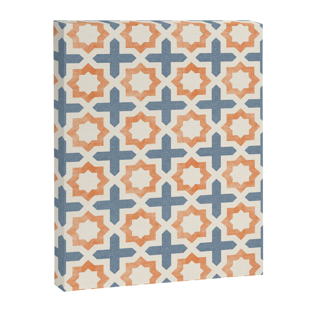 river stars - tangerine and blue Canvas Print Gallery Image 8