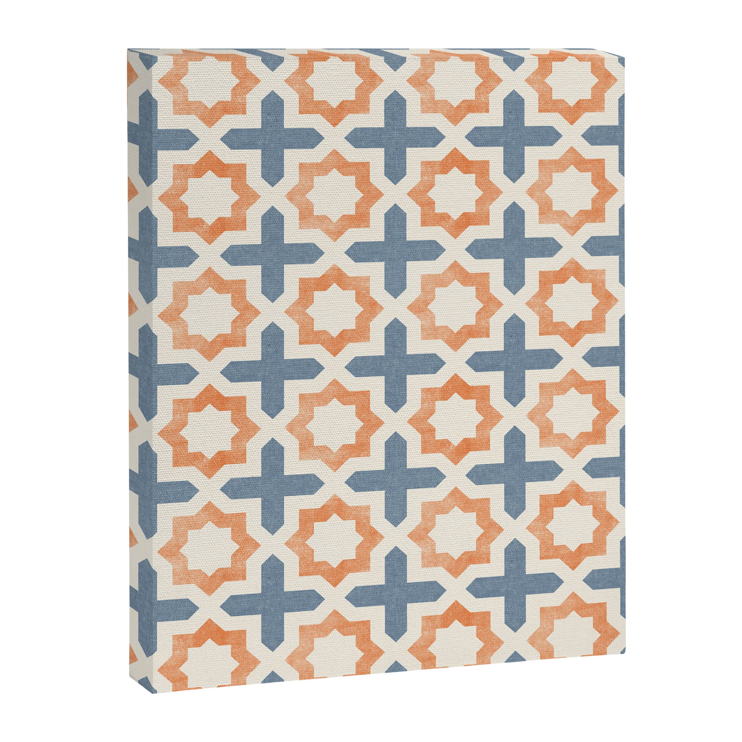 river stars - tangerine and blue Canvas Print Gallery Image 8