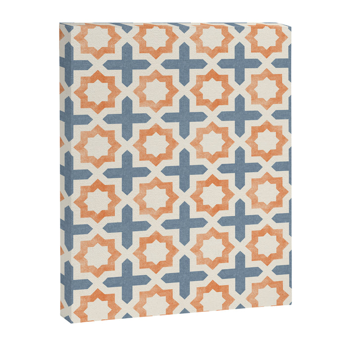 river stars - tangerine and blue Canvas Print Gallery Image 1