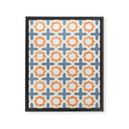river stars - tangerine and blue Framed Canvas Print Gallery Image 8