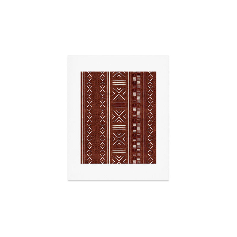 rust mud cloth Art Print Gallery Image 1