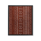 rust mud cloth Framed Canvas Print Gallery Image 8