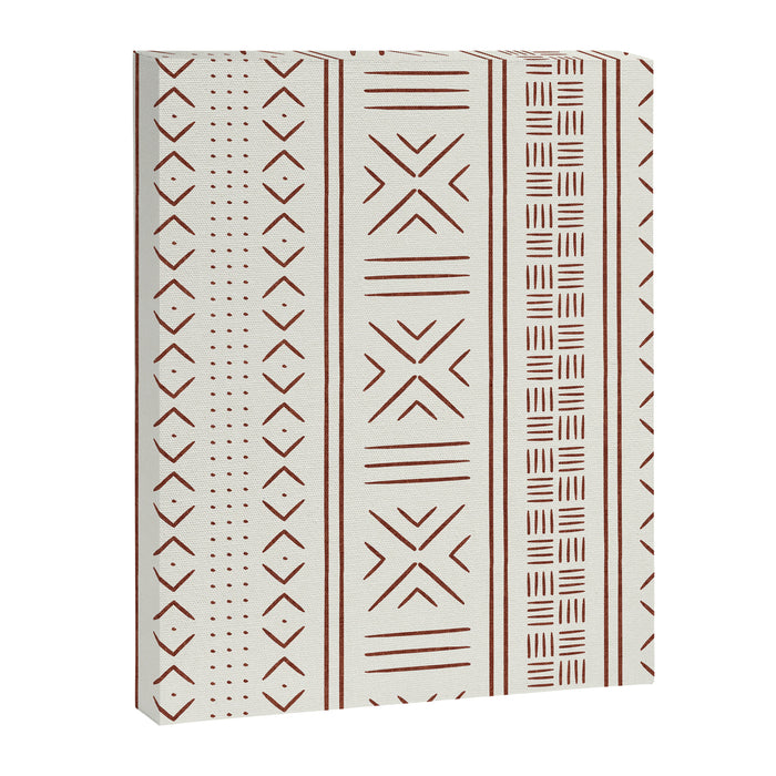 rust on bone mud cloth Canvas Print Gallery Image 1