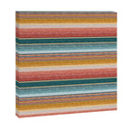 serape southwest stripe - orange & teal Canvas Print Gallery Image 3