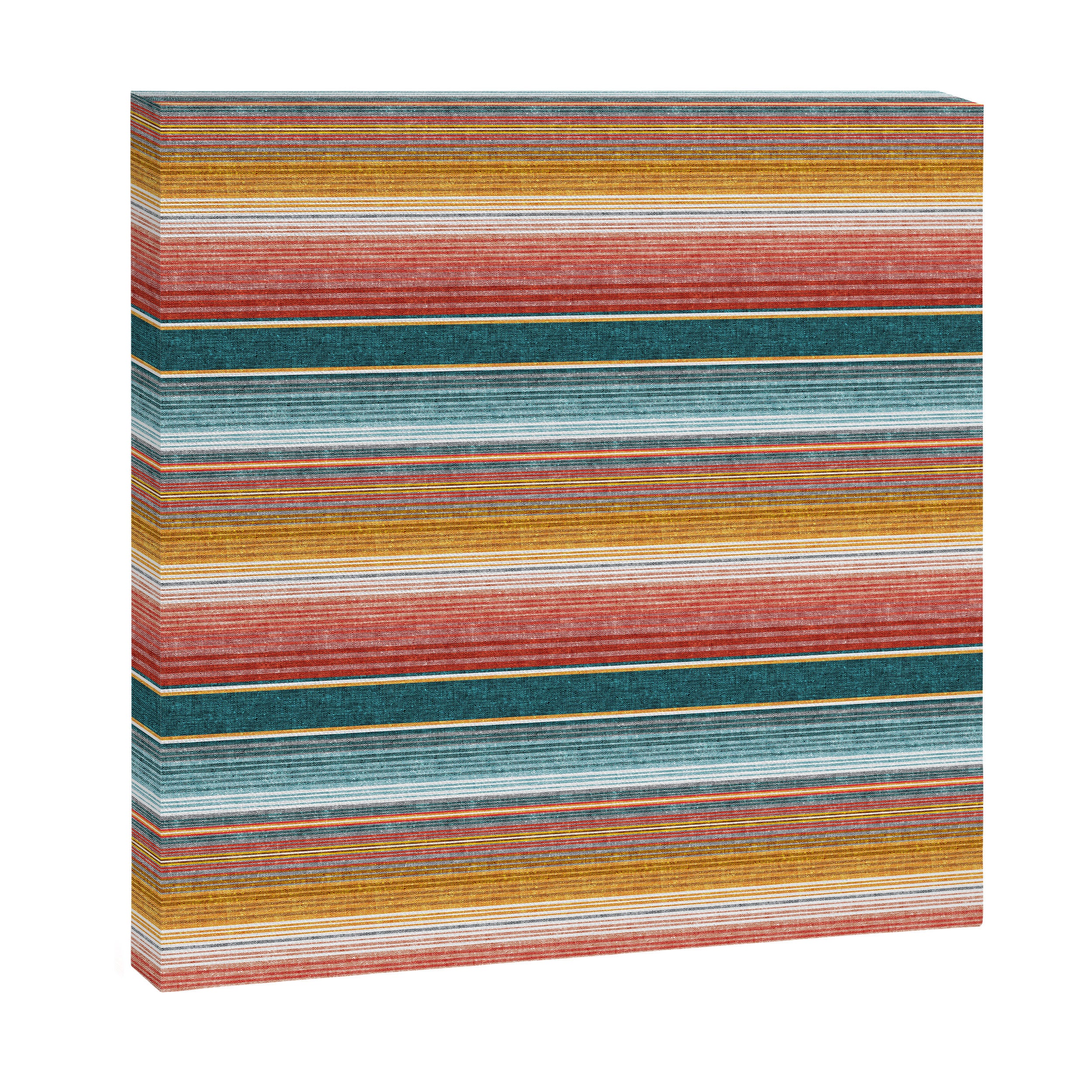serape southwest stripe - orange & teal Canvas Print Gallery Image 3