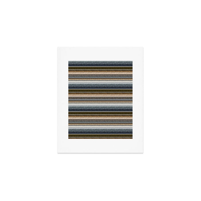 serape southwest stripe - cool natural tones Art Print Gallery Image 1