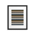 serape southwest stripe - cool natural tones Framed Art Print Gallery Image 6