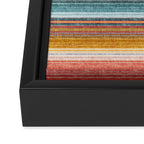 serape southwest stripe - orange & teal Framed Canvas Print Gallery Image 2