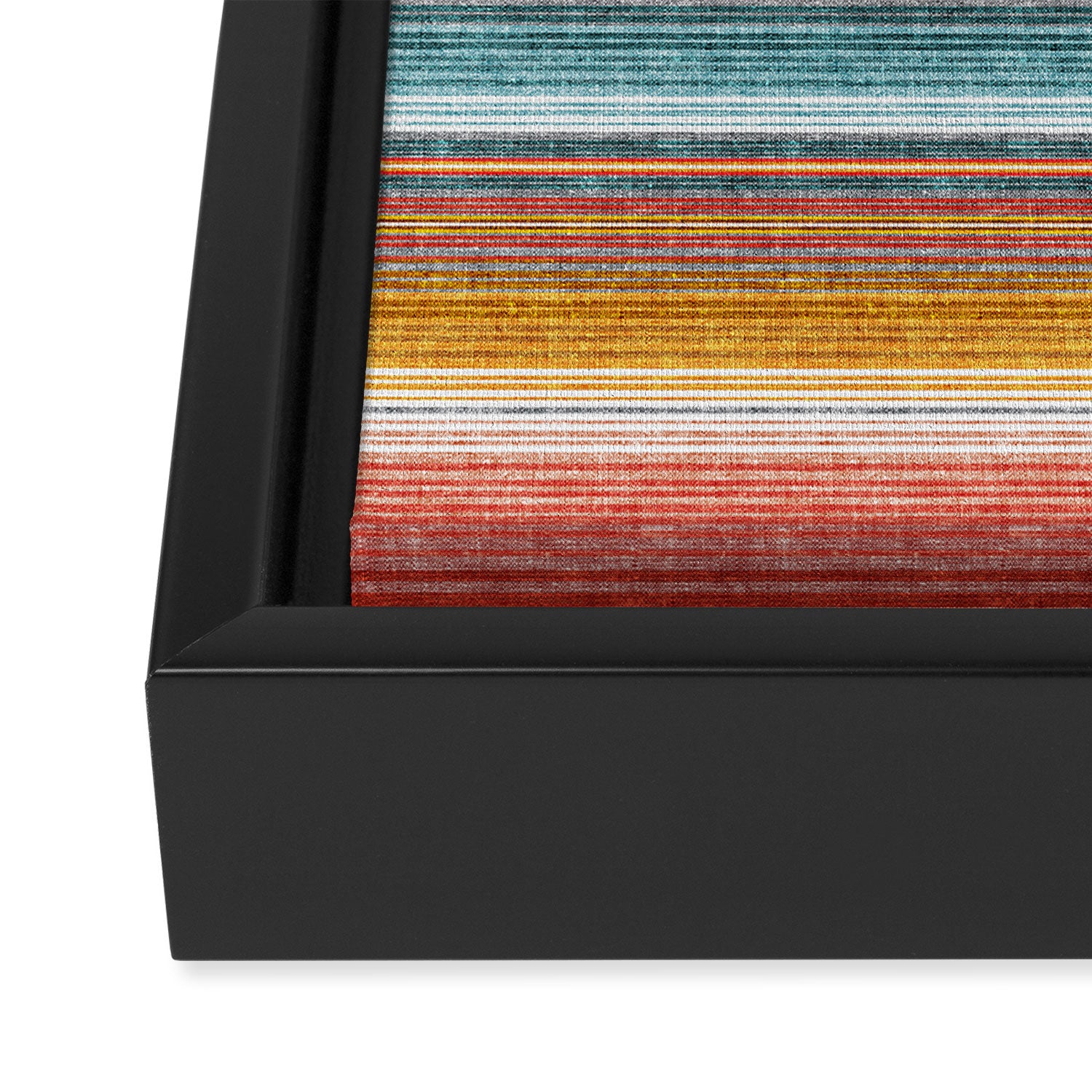 serape southwest stripe - orange & teal Framed Canvas Print Gallery Image 2