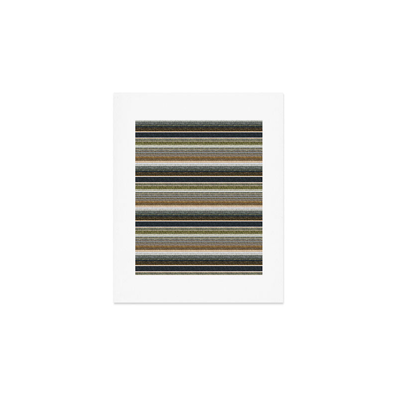 serape southwest stripe - muted natural tones Art Print Gallery Image 1