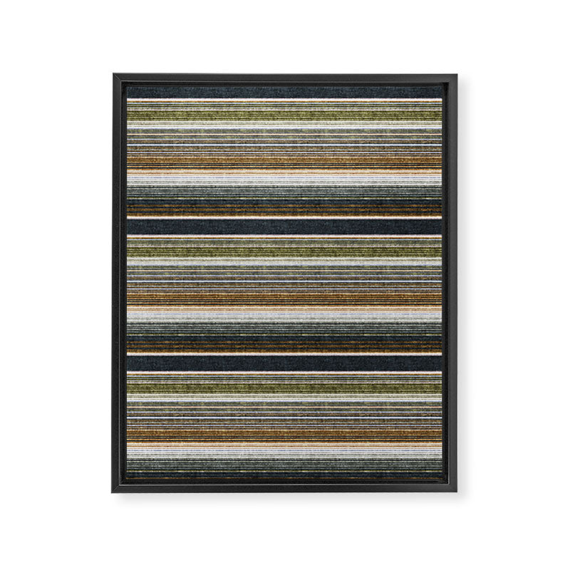 serape southwest stripe - muted natural tones Framed Canvas Print Gallery Image 8
