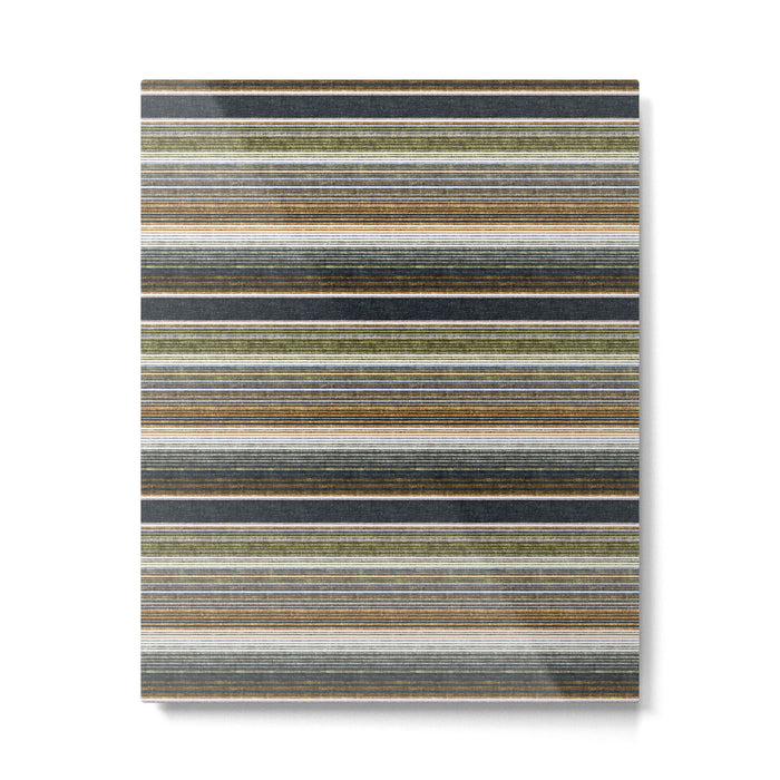 serape southwest stripe - muted natural tones Metal Print Gallery Image 1