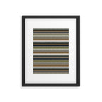 serape southwest stripe - muted natural tones Framed Art Print Gallery Image 4