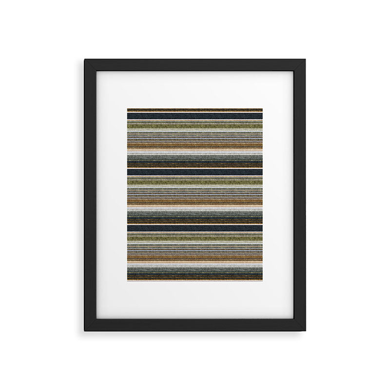 serape southwest stripe - muted natural tones Framed Art Print Gallery Image 6