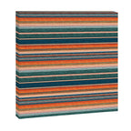 serape southwest stripe - orange & dark teal Canvas Print Gallery Image 3