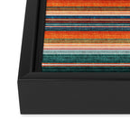 serape southwest stripe - orange & dark teal Framed Canvas Print Gallery Image 2