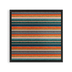 serape southwest stripe - orange & dark teal Framed Canvas Print Gallery Image 3