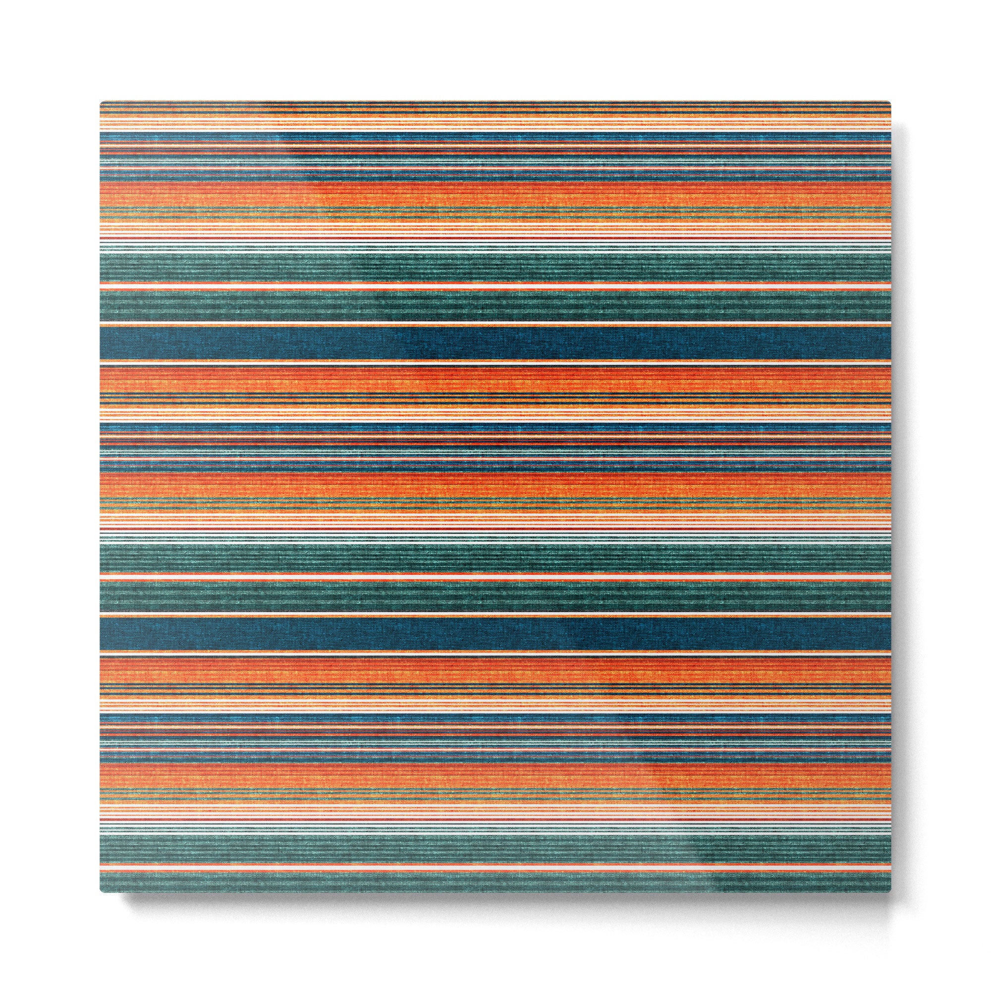 serape southwest stripe - orange & dark teal Metal Print Gallery Image 2