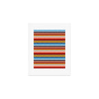 serape southwest stripe - red, blue, gold Art Print Gallery Image 1
