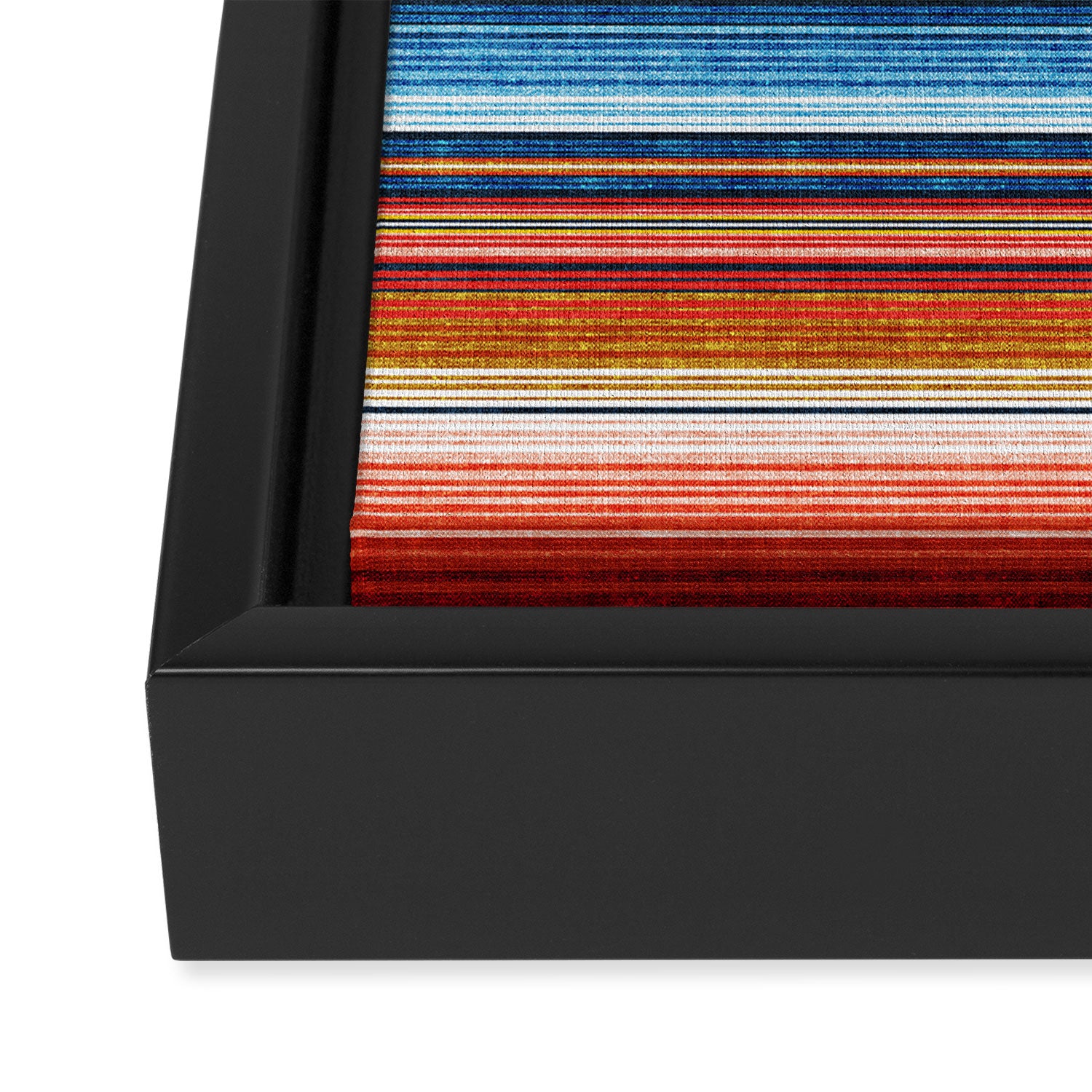 serape southwest stripe - red, blue, gold Framed Canvas Print Gallery Image 2