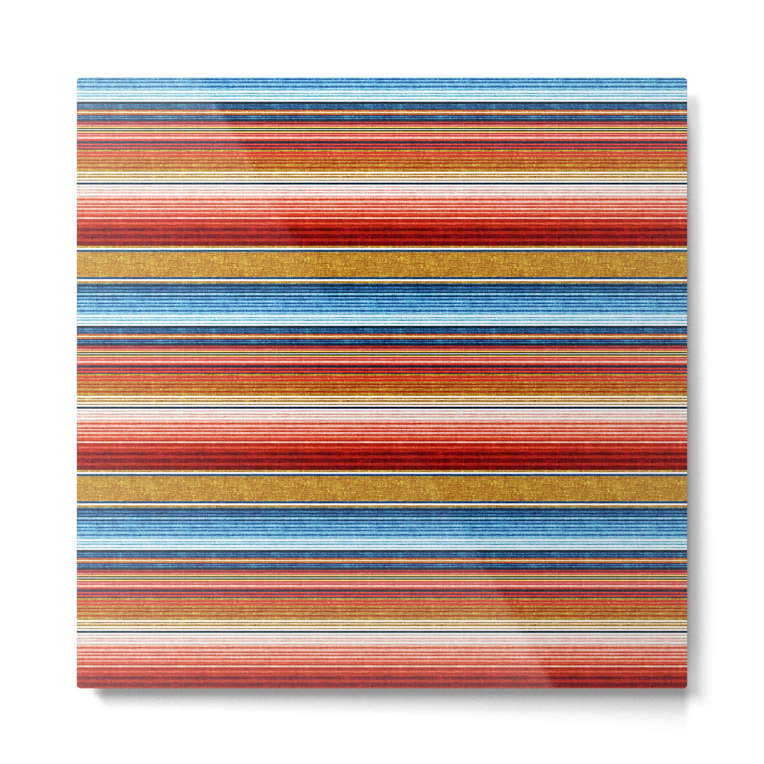 serape southwest stripe - red, blue, gold Metal Print Gallery Image 2