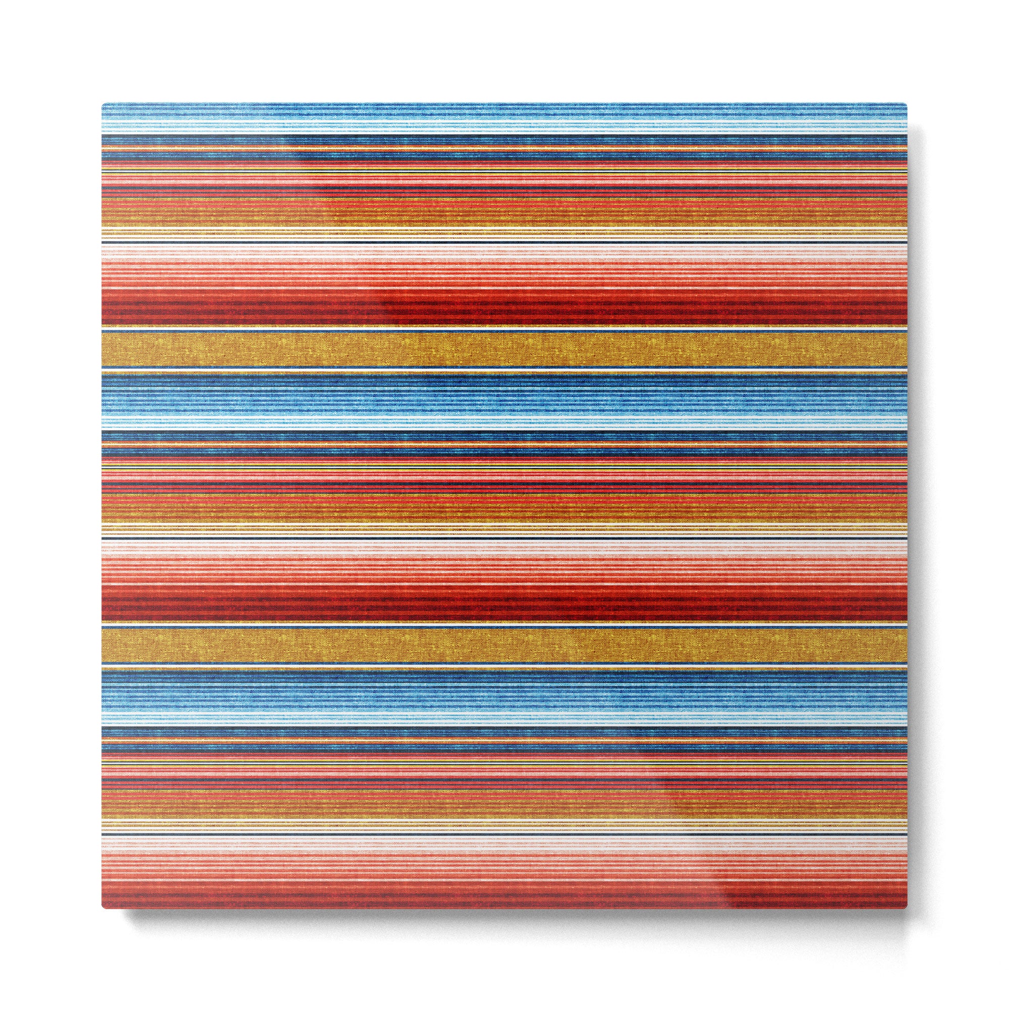 serape southwest stripe - red, blue, gold Metal Print Gallery Image 2