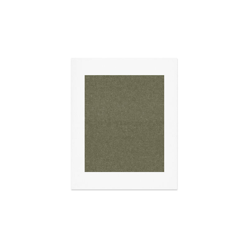 solid woven - dark sage Art Print Gallery Image 1