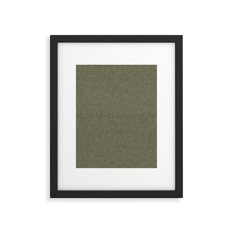 solid woven - dark sage Framed Art Print Gallery Image 6