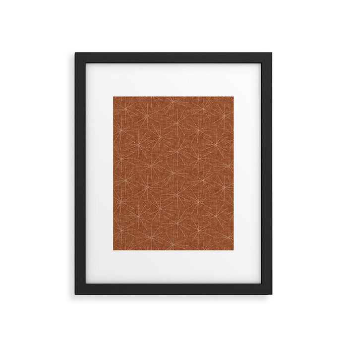 starburst woven - ginger Framed Art Print Gallery Image 1