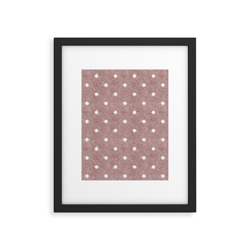 stars on mauve Framed Art Print Gallery Image 4