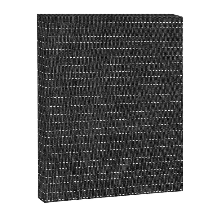 stitched stripes - charcoal Canvas Print Gallery Image 1