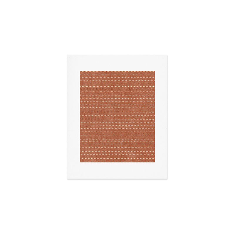 stitched stripes - ginger Art Print Gallery Image 1