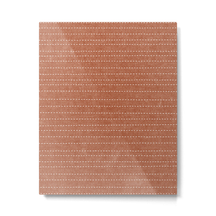 stitched stripes - ginger Metal Print Gallery Image 1